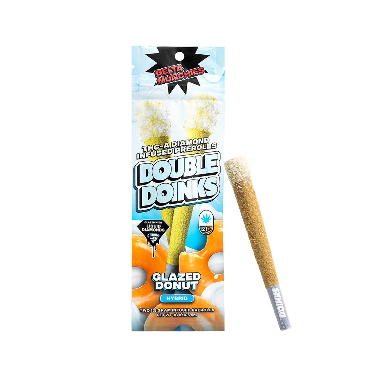 Delta Munchies Double Doinks Glazed Donut Hybrid - Seven Tech