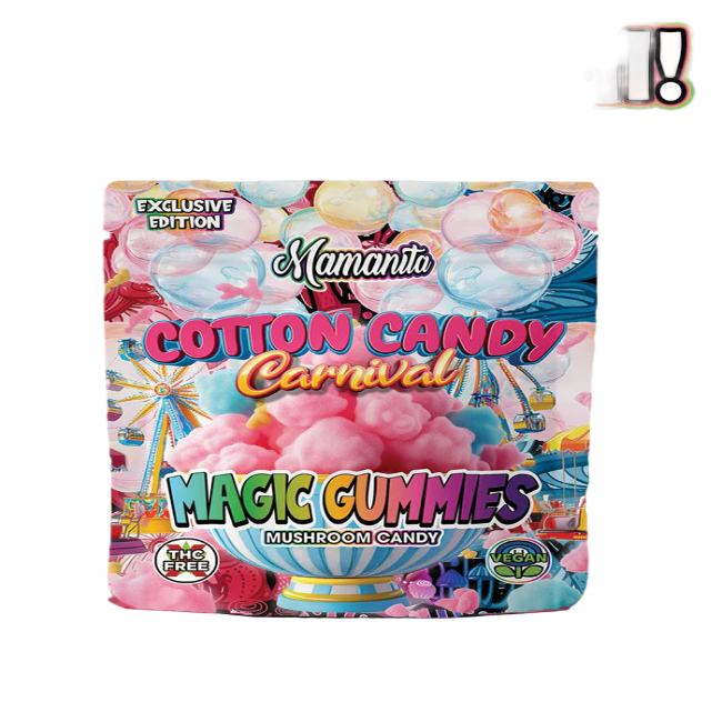 Mamanita Cotton Candy Magic Gummies Mushroom Candy 10pcs 800mg 8000mg Per Pkg - Seven Tech