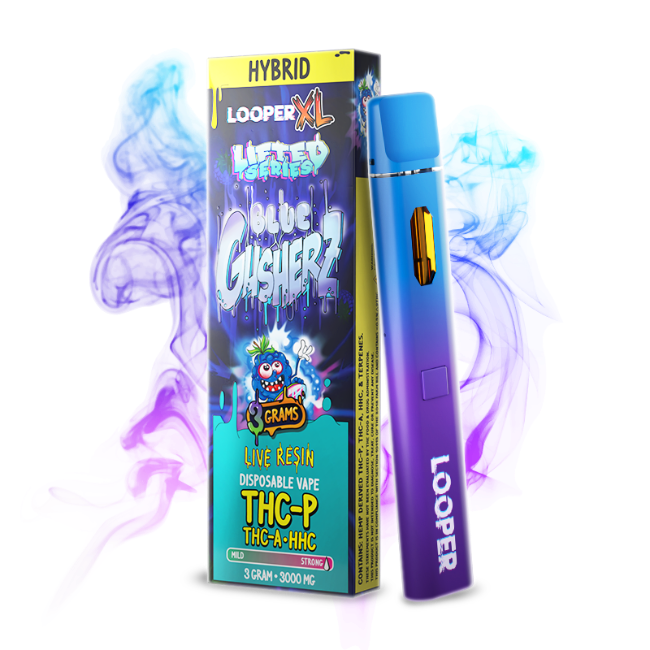 LOOPER XL LIFTED SERIES LIVE RESIN 3G DISPOSABLE - BLUE GUSHERZ HYBRID - Seven Tech