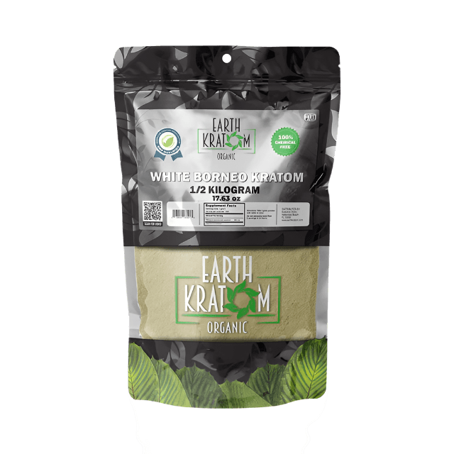 EARTH KRATOM POWDER 500G - BORNEO WHITE VEIN - Seven Tech