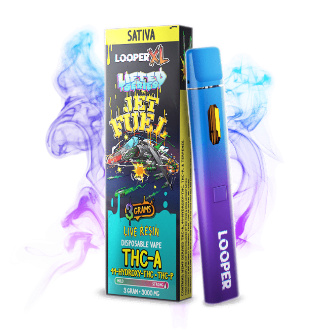 LOOPER XL LIFTED SERIES LIVE RESIN 3G DISPOSABLE - JET FUEL SATIVA - Seven Tech