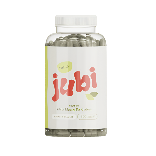 Jubi Energy White Maeng Da Kratom Capsules 300ct - Seven Tech