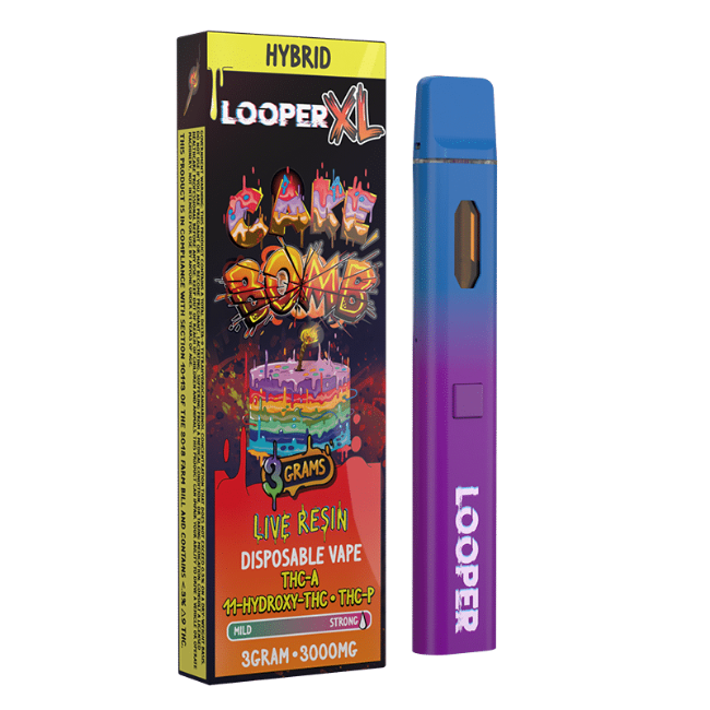 LOOPER XL LIVE RESIN 3G DISPOSABLE - CAKE BOMB HYBRID - Seven Tech