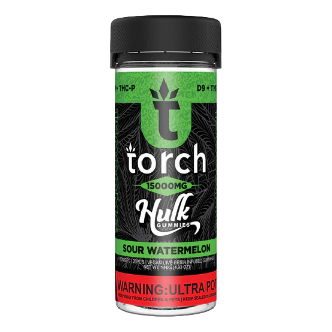 Torch Hulk CBD Gummies 15000mg Sour Watermelon - Seven Tech