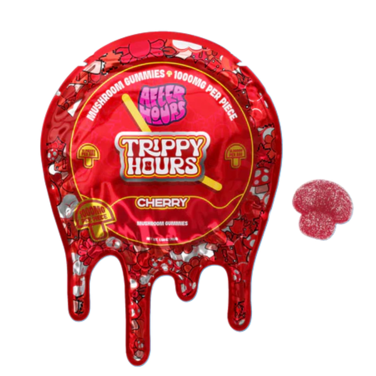 NOOTROPIC MUSHROOM BLEND GUMMIES 10CT CHERRY BOMB 10000 MG PER BAG - Seven Tech