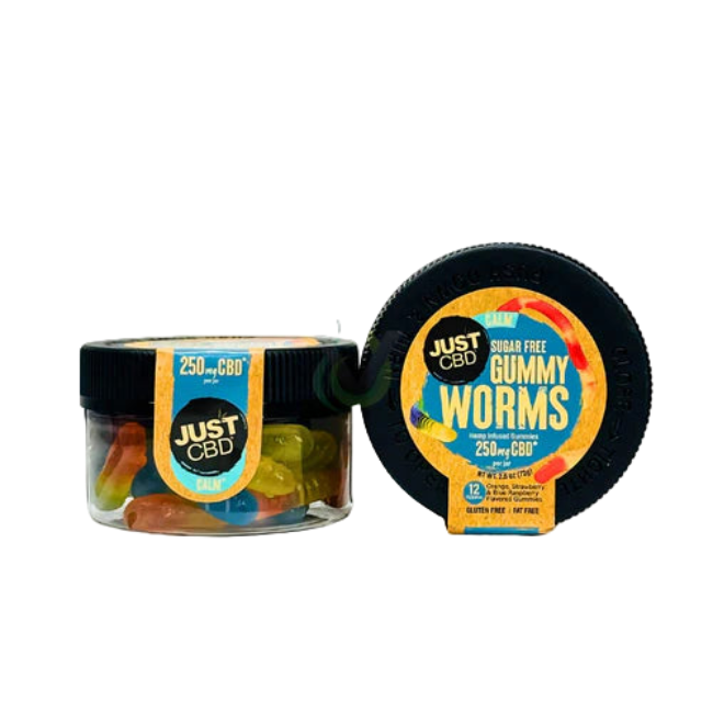 JUST CBD CALM GUMMIES 250MG - SUGAR FREE WORMS - Seven Tech