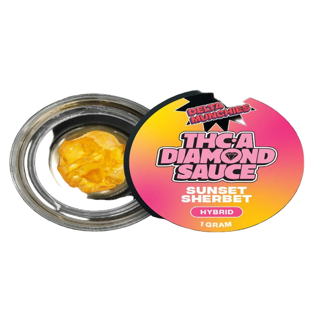 Delta Munchies THC-A Diamond Sauce Sunset Sherbet Hybrid - Seven Tech