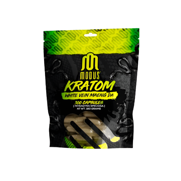 MODUS KRATOM CAPSULES 300CT - MAENG DA WHITE VEIN - Seven Tech