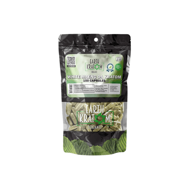 EARTH KRATOM CAPSULES 150CT - MAENG DA WHITE VEIN - Seven Tech