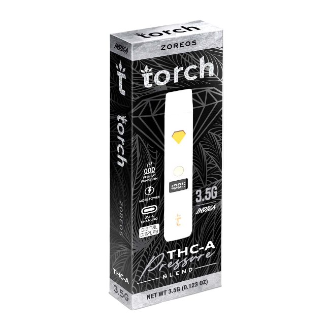 TORCH PRESSURE BLEND 3.5G DISPOSABLE - ZOREOS INDICA - Seven Tech