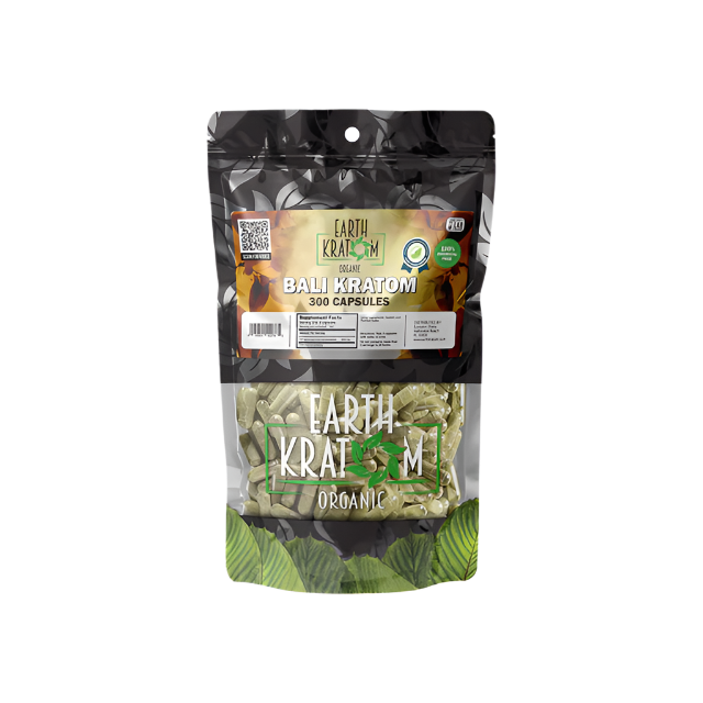 EARTH KRATOM CAPSULES 300CT - BALI - Seven Tech
