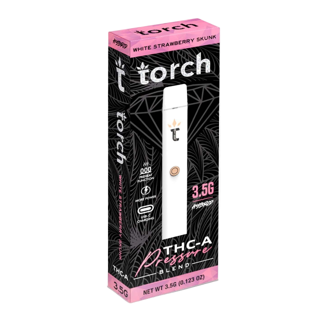 TORCH PRESSURE BLEND 3.5G DISPOSABLE - WHITE STRAWBERRY SKUNK HYBRID - Seven Tech