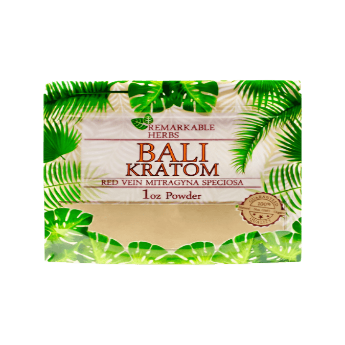 REMARKABLE HERBS KRATOM POWDER 1OZ - BALI RED VEIN - Seven Tech