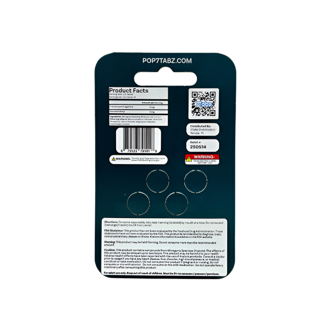 7Tabz Pseudo 4ct Chewable Tabs Berry 20mg Per Tablets - Seven Tech