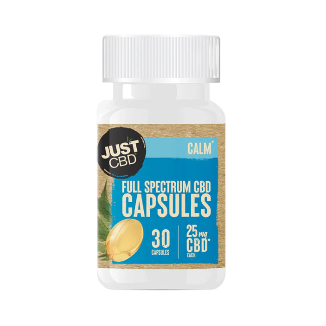JUST CBD CAPSULES FULL SPECTRUM SOFT GEL 30CT 25MG - CALM - Seven Tech
