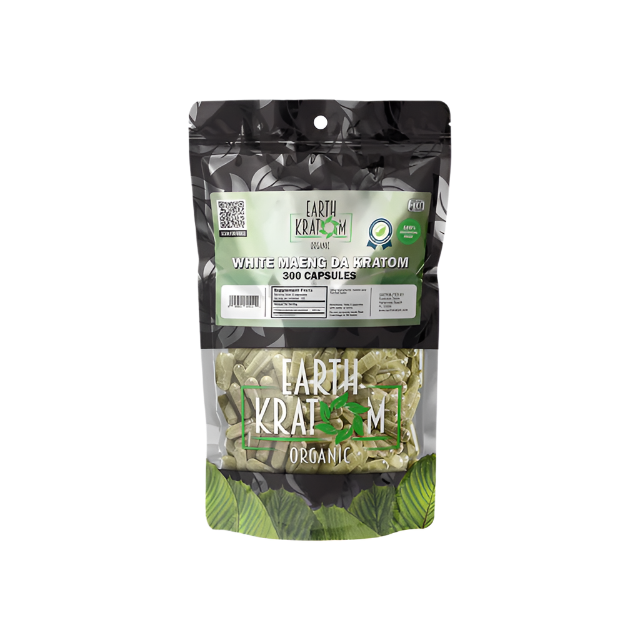 EARTH KRATOM CAPSULES 300CT - MAENG DA WHITE VEIN - Seven Tech