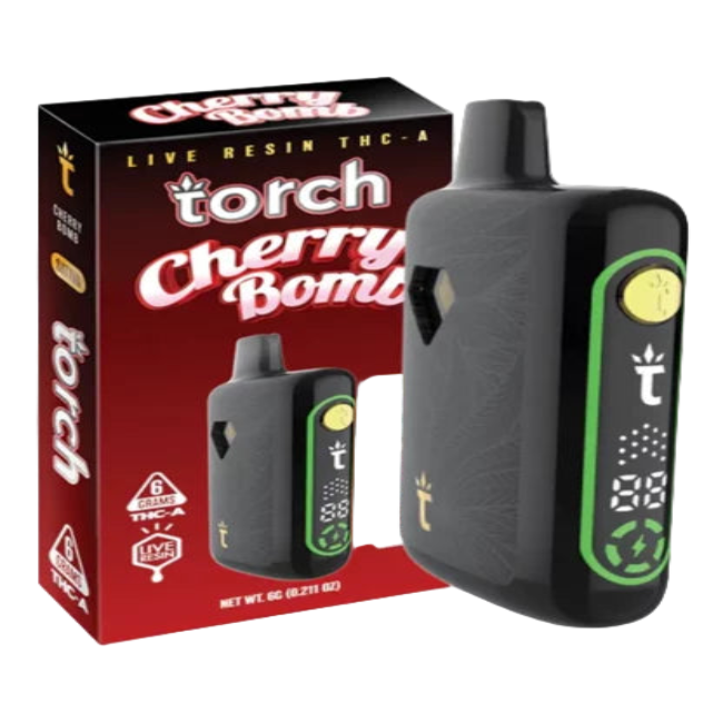 Torch Live Resin THC-A 6g Disposable Cherry Bomb Sativa - Seven Tech