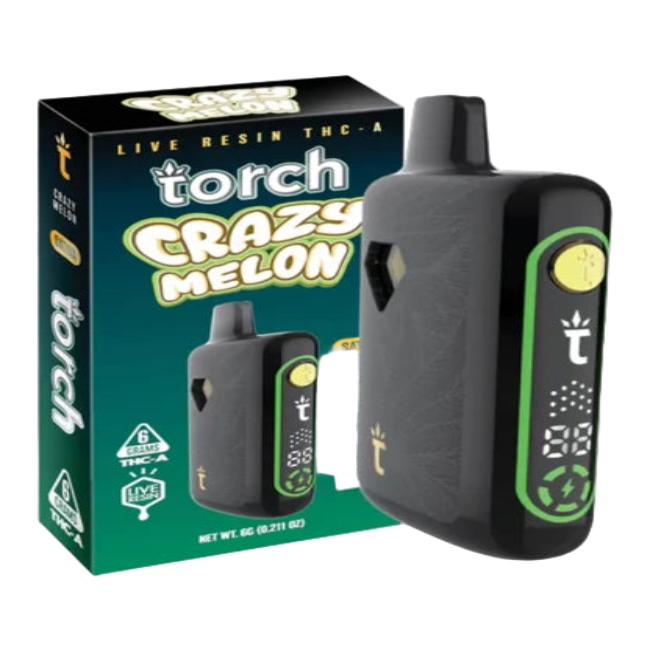 Torch Live Resin THC-A 6g Disposable Crazy Melon Sativa - Seven Tech