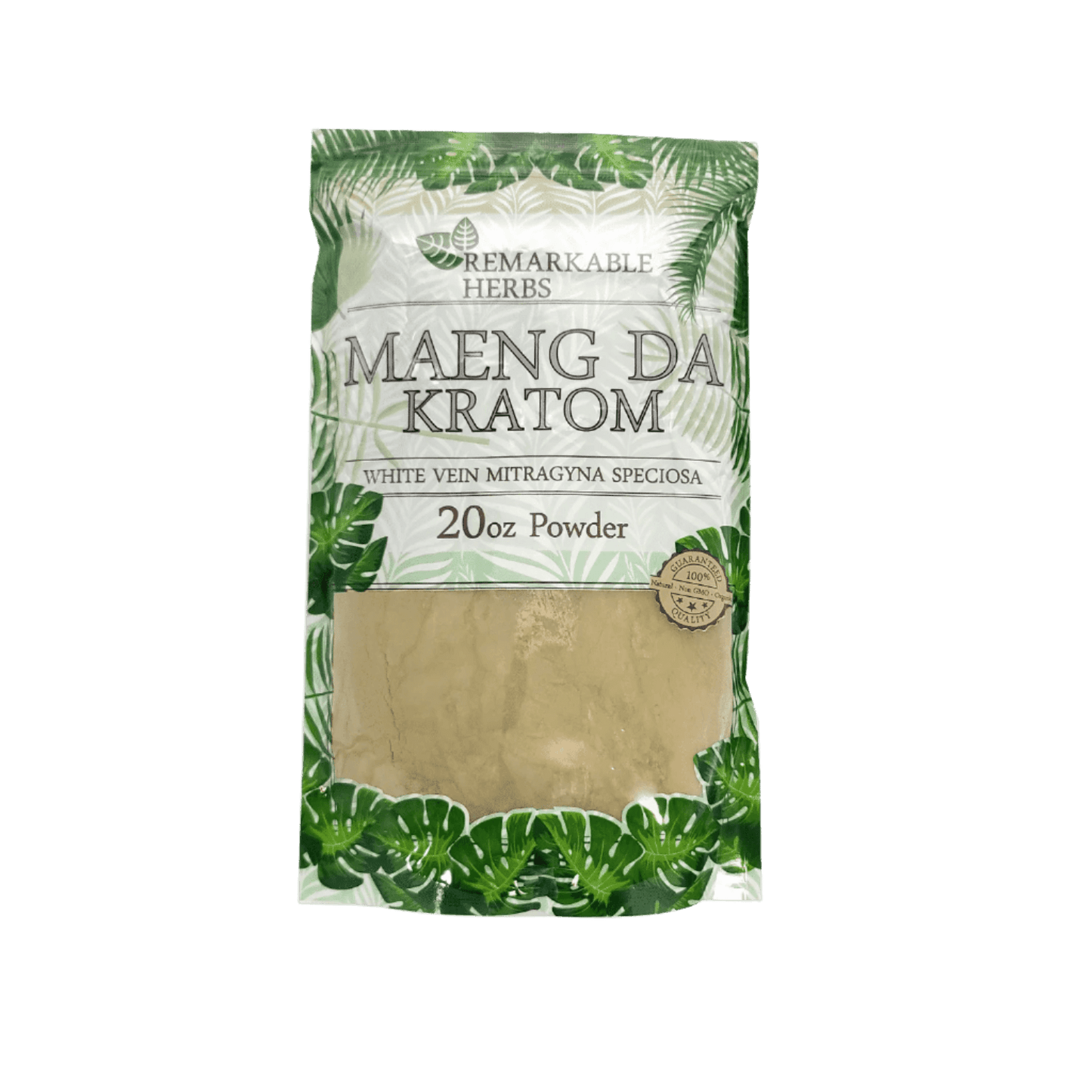REMARKABLE HERBS KRATOM POWDER 20OZ - MAENG DA WHITE VEIN - Seven Tech