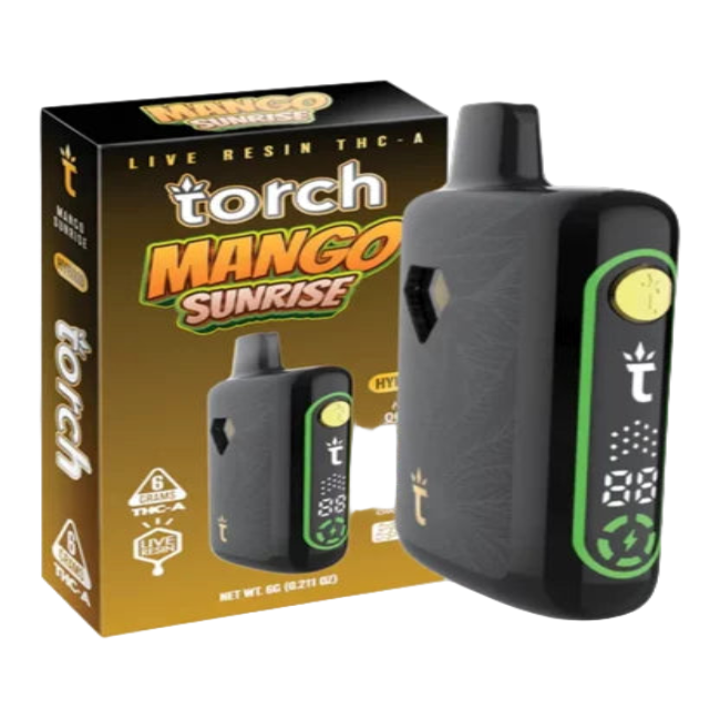 Torch Live Resin THC-A 6g Disposable Mango Sunrise Hybrid - Seven Tech