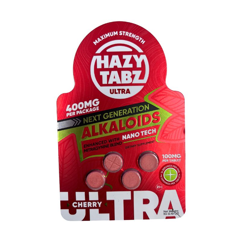 Hazy Tabz Ultra Next Generation Alkaloids Mitragynine Tablets 4ct 100mg Per Tablet