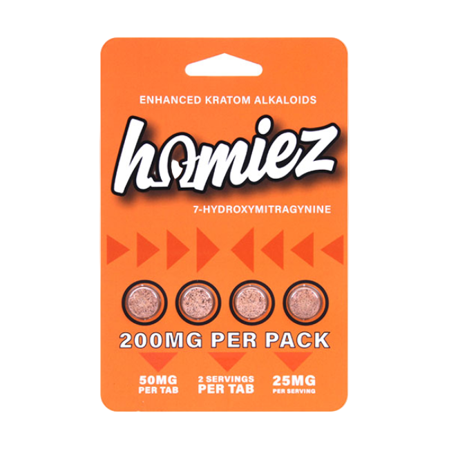 HOMIEZ 7-HYDROXYMITRAGYNINE TABLETS 50MG 4CT - UNFLAVORED - Seven Tech
