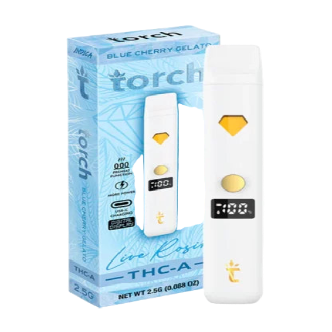 Torch Live Rosin Disposable 2.5g Blue Cherry Gelato Indica - Seven Tech