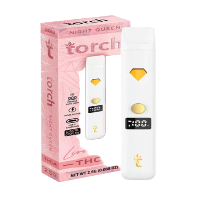 Torch Live Rosin Disposable 2.5g Night Queen Indica - Seven Tech