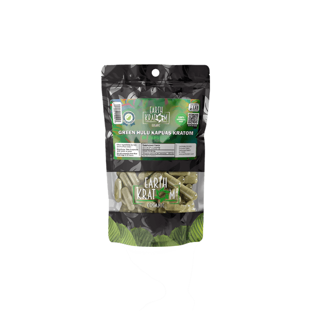 EARTH KRATOM CAPSULES 65CT - HULU GREEN VEIN - Seven Tech