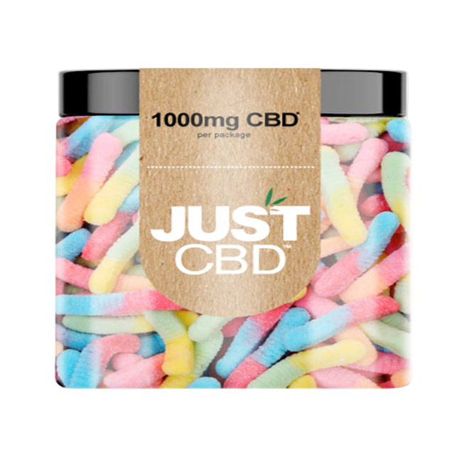 JUST CBD GUMMIES 1000MG - SOUR WORMS - Seven Tech
