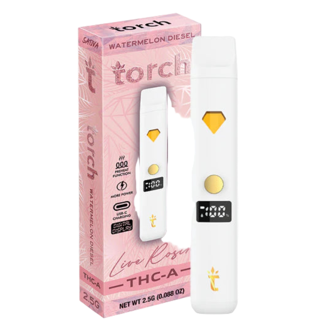 Torch Live Rosin Disposable 2.5g Watermelon Diesel Sativa - Seven Tech