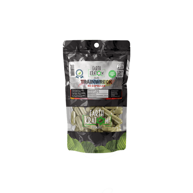 EARTH KRATOM CAPSULES 65CT - TRAINWRECK - Seven Tech