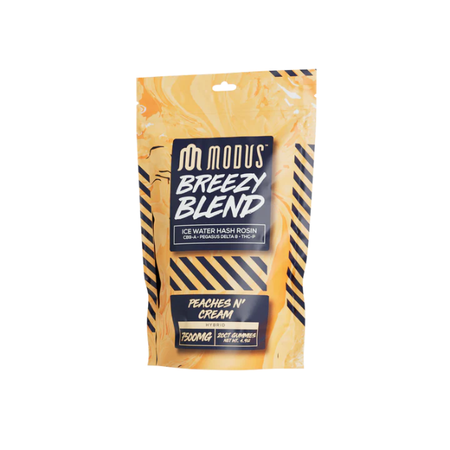 Modus Breezy Blend 7500mg Gummies Peaches N Cream Hybrid - Seven Tech