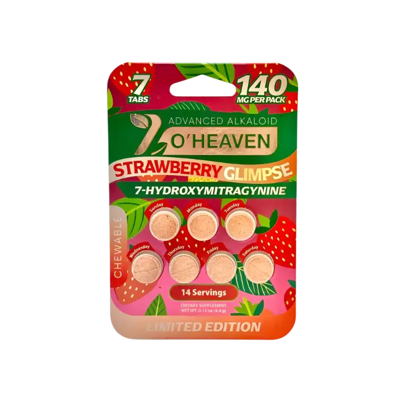 7 O'Heaven 7ct 7OH Strawberry Glimpse Tabs 20mg Per Tablet - Seven Tech