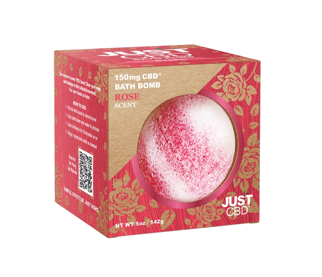 JUST CBD BATH BOMBS 150MG - ROSE - Seven Tech