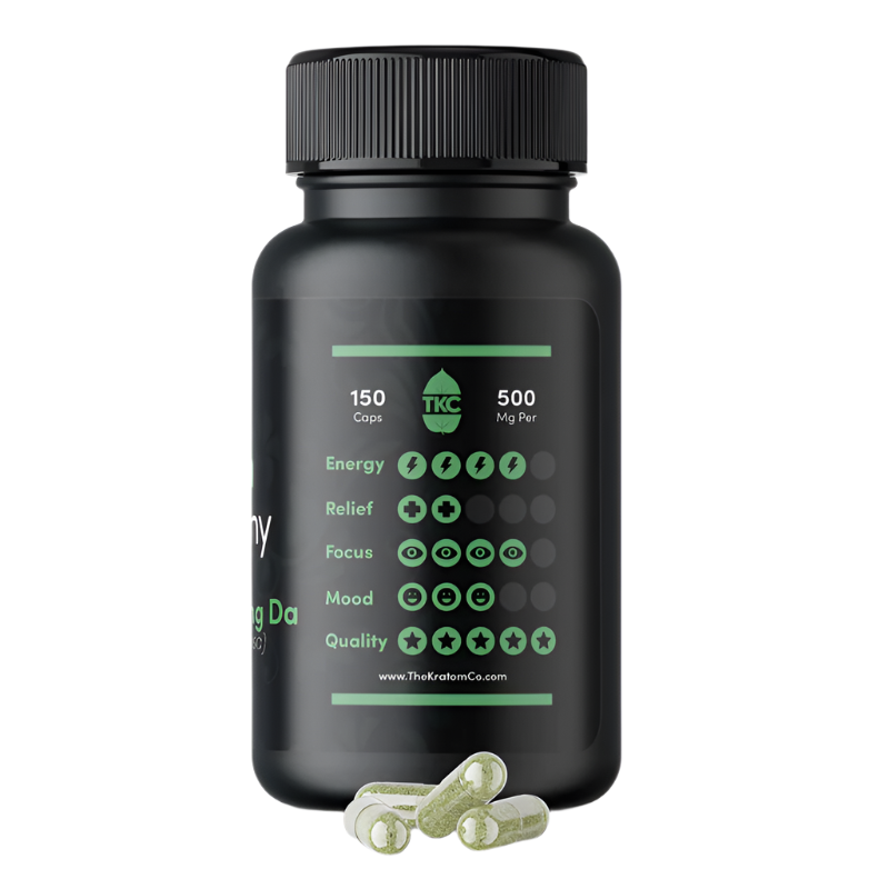 THE KRATOM COMPANY CAPSULES 150CT / 4.8OZ / 500MG - MAENG DA GREEN VEIN - Seven Tech