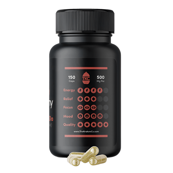 THE KRATOM COMPANY CAPSULES 150CT / 4.8OZ / 500MG - MAENG DA RED VEIN - Seven Tech