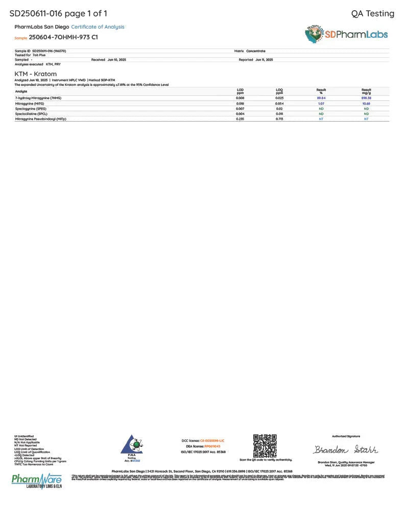 7oh Plus 1G 7OH 89.84% Extract Powder (New) - Seven Tech