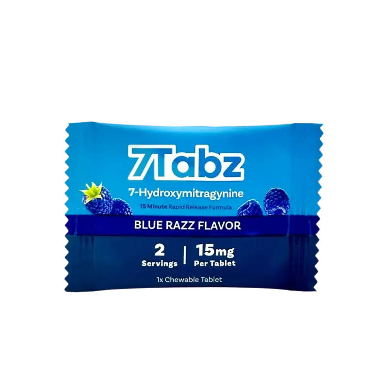 7Tabz 1ct 7OH Chewable Tabs Blue Razz 15mg per Tablet - Seven Tech