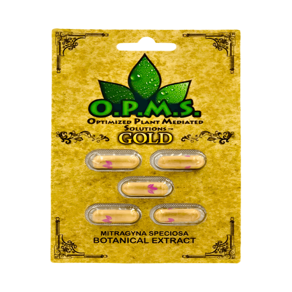 O.P.M.S. KRATOM CAPSULES - GOLD 5CT - Seven Tech