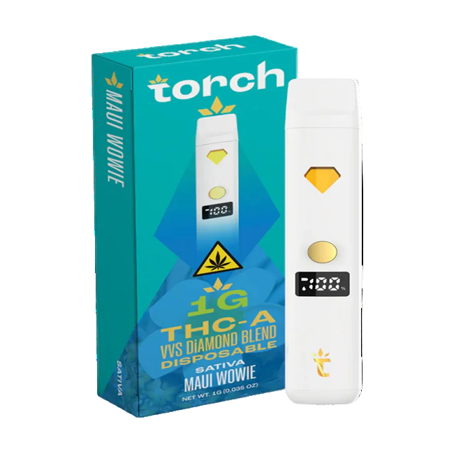 Torch THC-A 1g VVS Diamond Blend Disposable Maui Wowie Sativa - Seven Tech