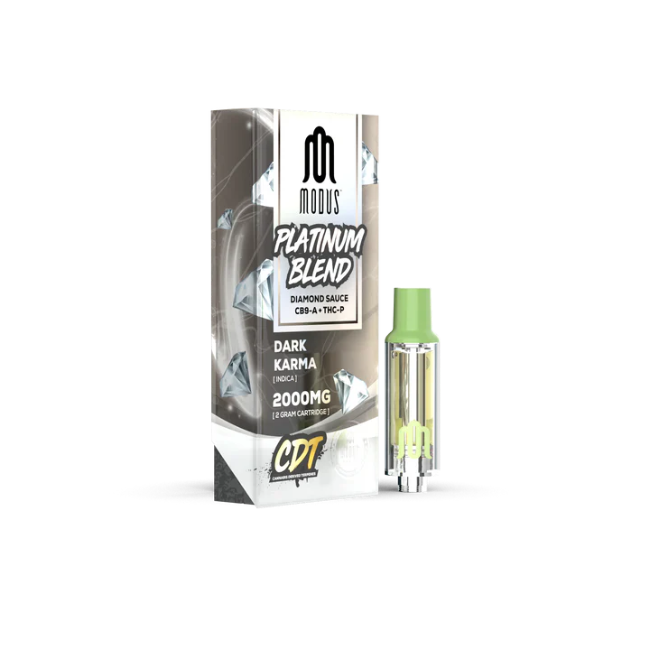Modus Platinum Blend Diamond Sauce CB9-A + THC-P 2000mg Cartridge Dark Karma Indica - Seven Tech