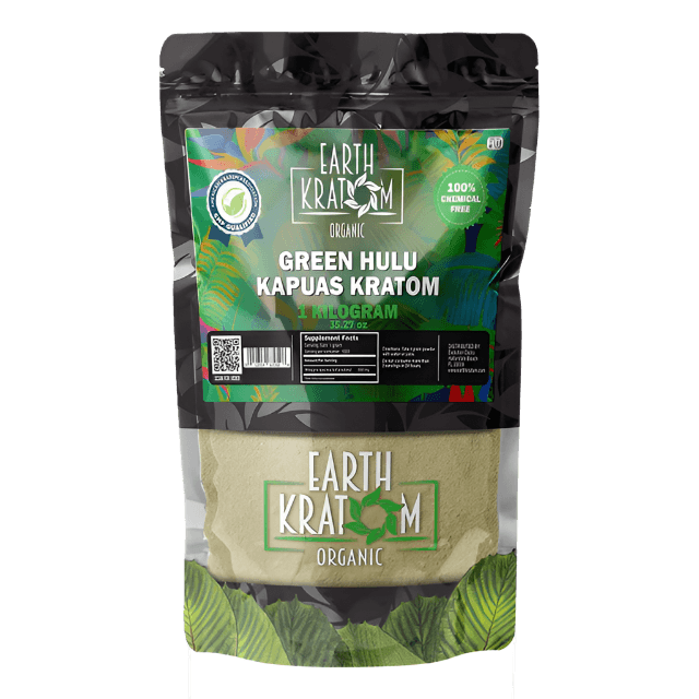 EARTH KRATOM POWDER 1000G / 35.27OZ - HULU GREEN VEIN - Seven Tech