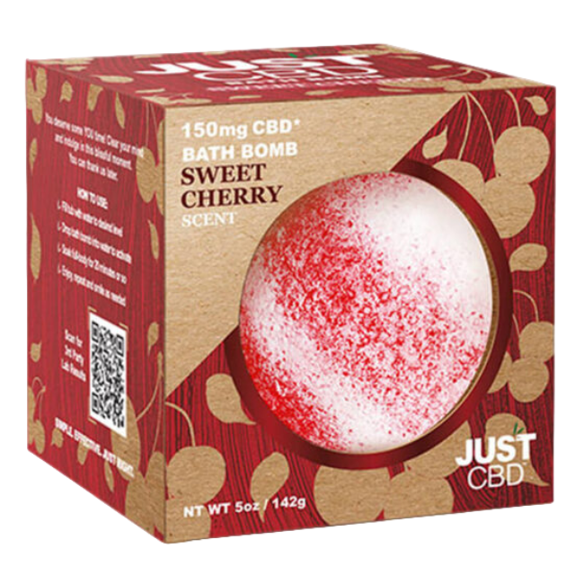 JUST CBD BATH BOMBS 150MG - SWEET CHERRY - Seven Tech