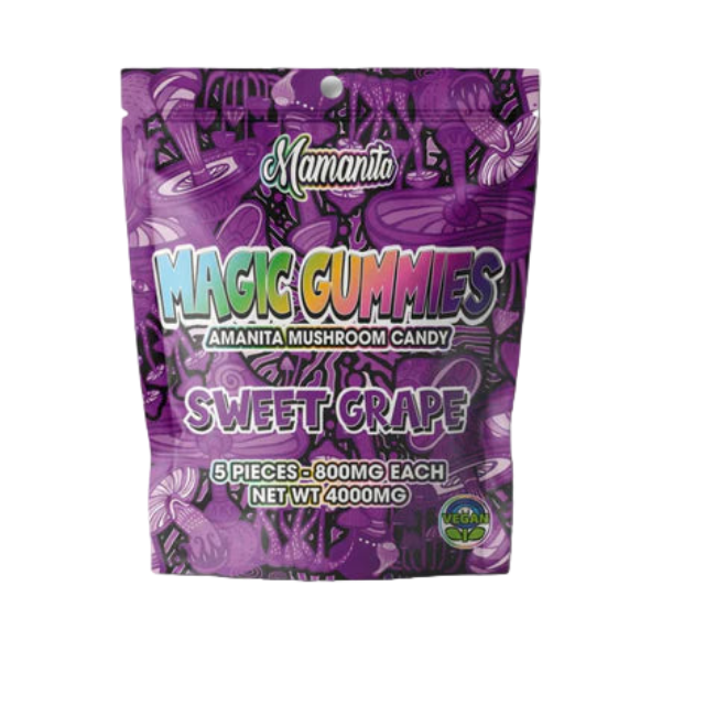 Mamanita Sweet Grape Magic Gummies Mushroom Candy 10pcs 800mg 8000mg Per Pkg - Seven Tech