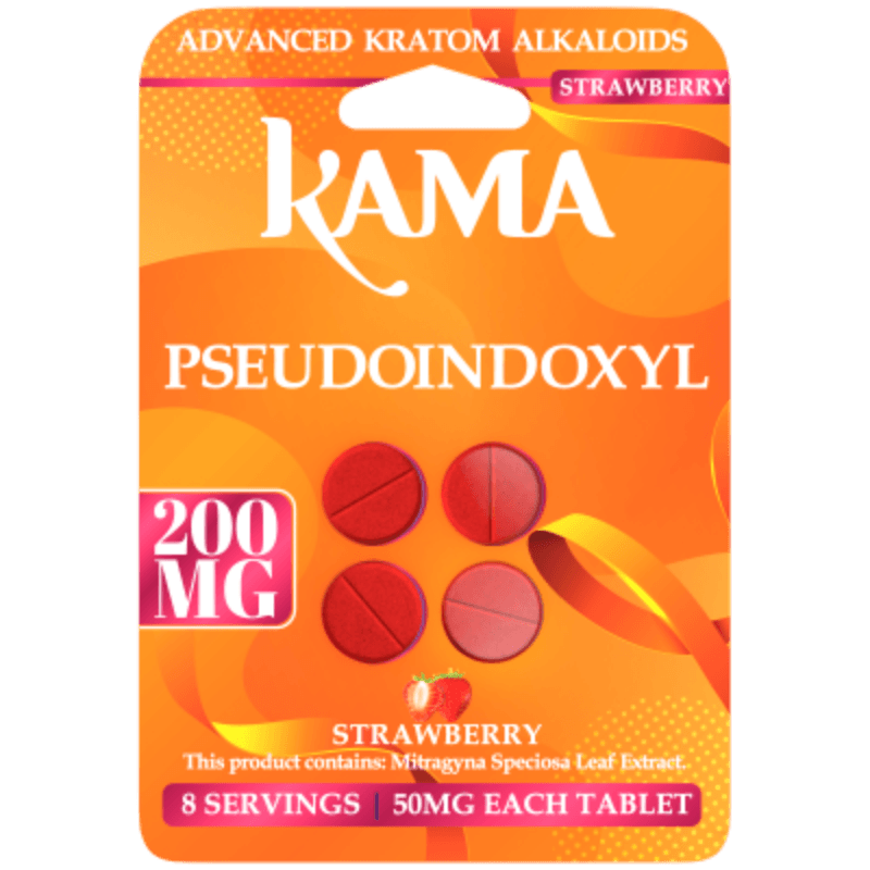 KAMA 4ct Psuedoindoxyl Tabs Strawberry 50mg per Tablet - Seven Tech
