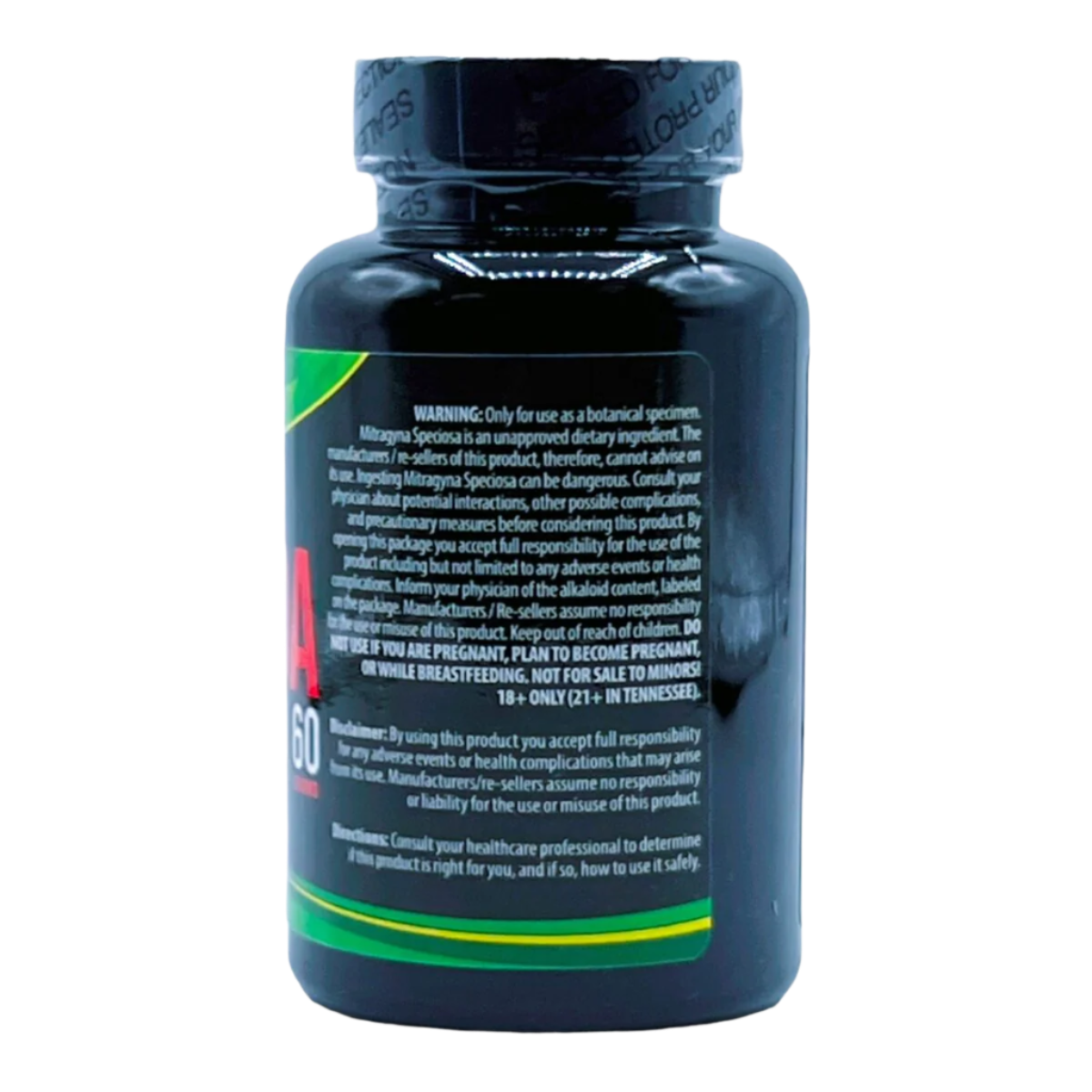 KRATOM KAPS CAPSULES 100CT / 60G - MAENG DA GREEN VEIN - Seven Tech