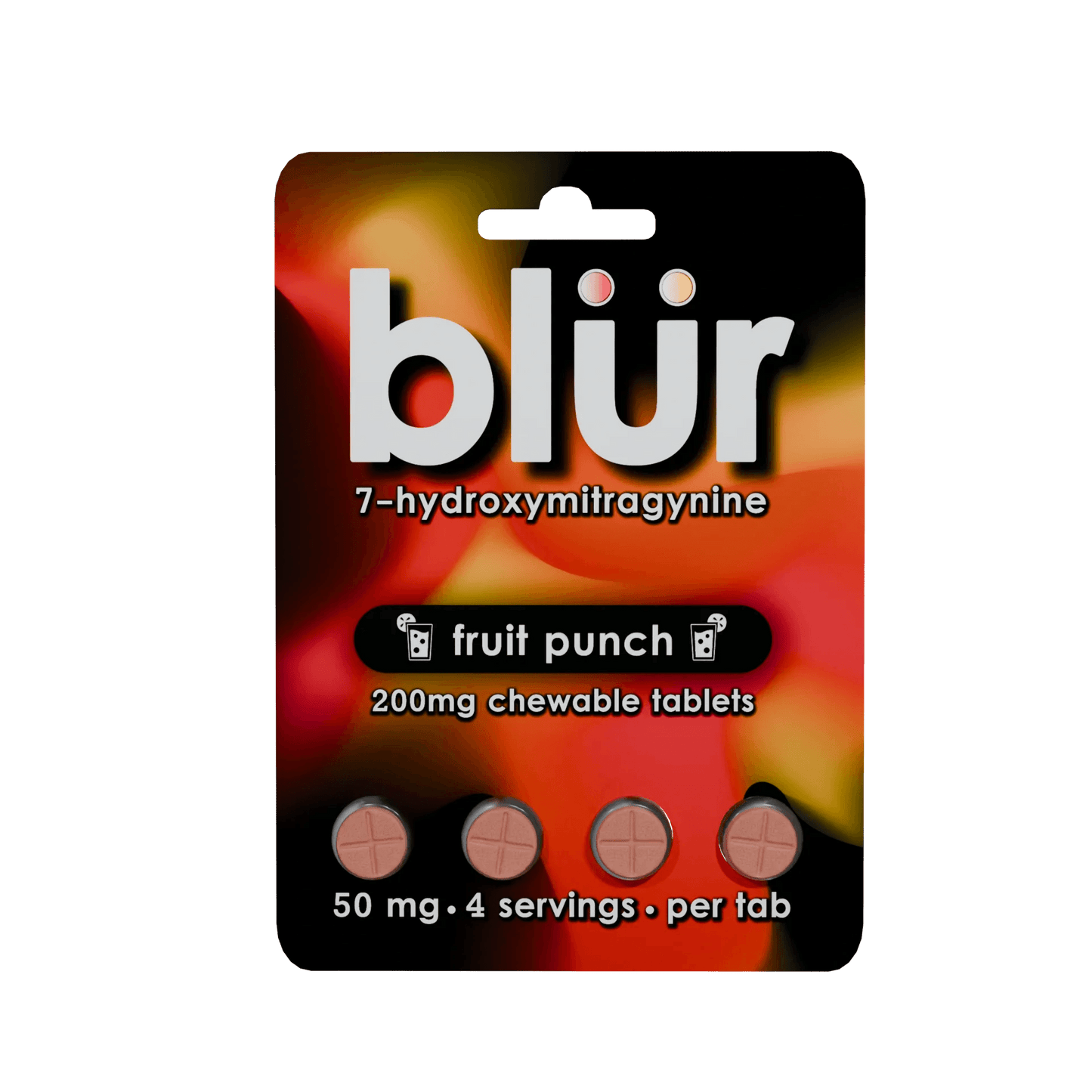 Blur 4ct 7OH Fruit Punch Tabs 50mg Per Tablet - Seven Tech