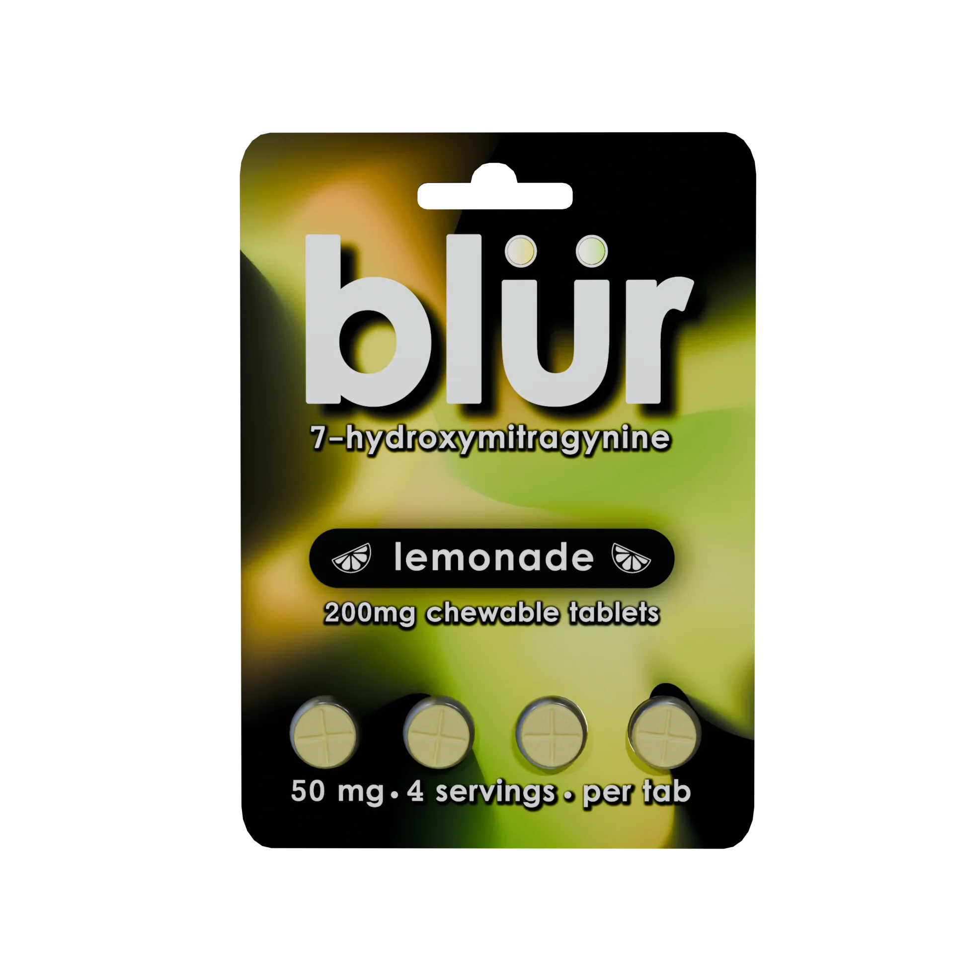 Blur 4ct 7OH Lemonade Tabs 50mg Per Tablet - Seven Tech