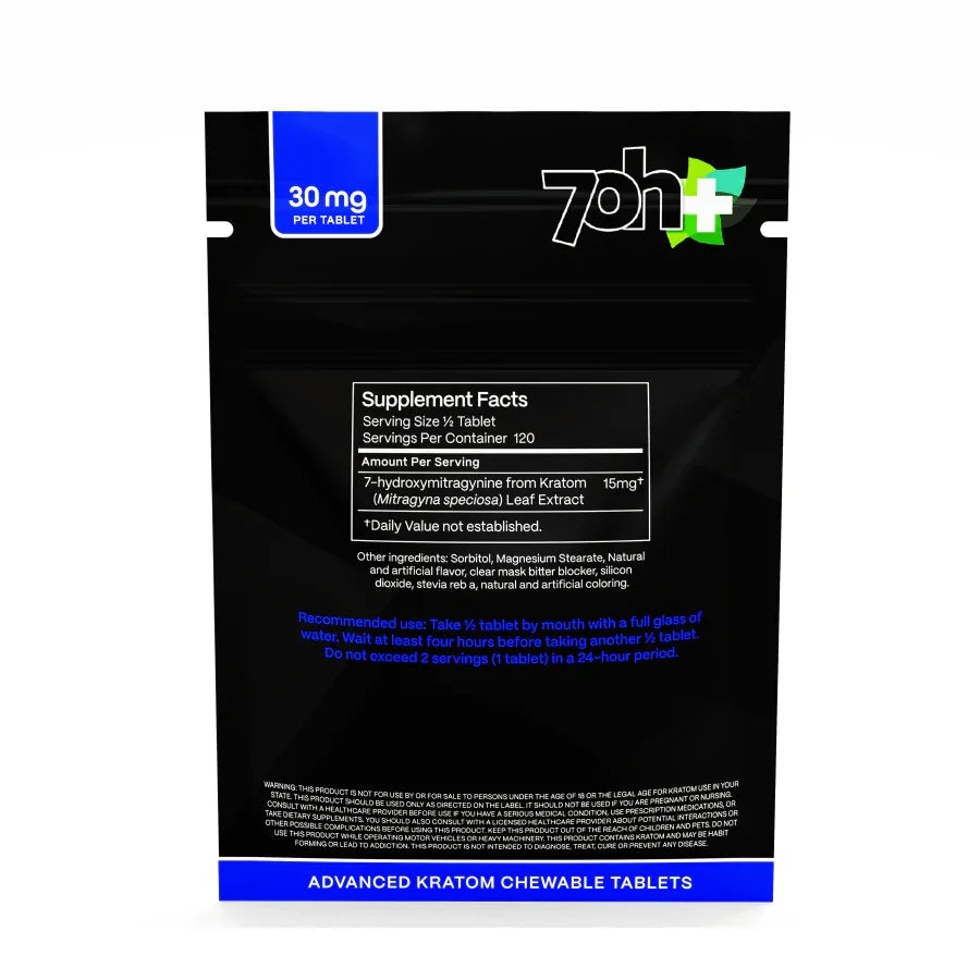 7OH Plus 7OH Chewable Tabs 30mg per Tablet - Seven Tech